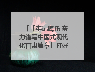 「牢记嘱托 奋力谱写中国式现代化甘肃篇章」打好“三北”工程攻坚战 筑牢国家西部生态安全屏障