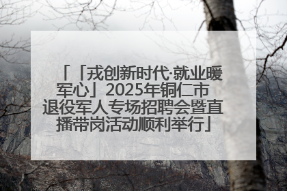 「戎创新时代·就业暖军心」2025年铜仁市退役军人专场招聘会暨直播带岗活动顺利举行