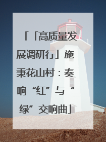 「高质量发展调研行」施秉花山村：奏响“红”与“绿”交响曲