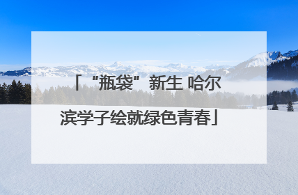 “瓶袋”新生 哈尔滨学子绘就绿色青春