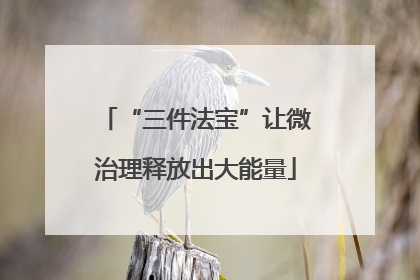“三件法宝”让微治理释放出大能量