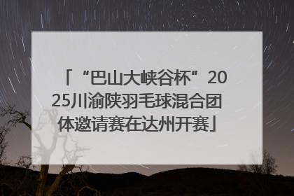 “巴山大峡谷杯”2025川渝陕羽毛球混合团体邀请赛在达州开赛