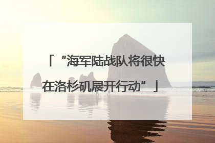 “海军陆战队将很快在洛杉矶展开行动”