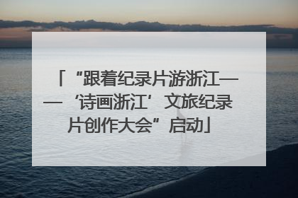 “跟着纪录片游浙江——‘诗画浙江’文旅纪录片创作大会”启动