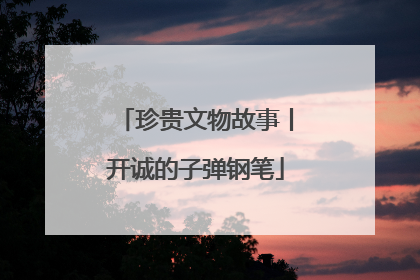珍贵文物故事丨开诚的子弹钢笔