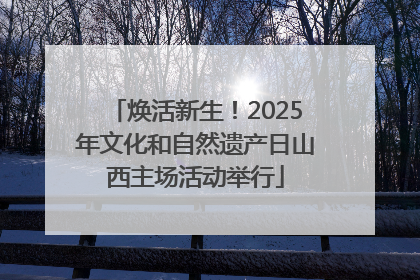 焕活新生！2025年文化和自然遗产日山西主场活动举行