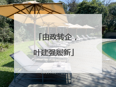 由政转企，叶建强履新