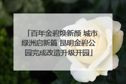 百年金碧焕新颜 城市绿洲启新篇 昆明金碧公园完成改造升级开园