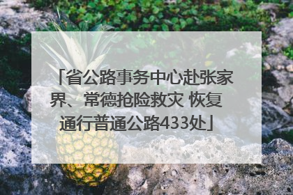 省公路事务中心赴张家界、常德抢险救灾 恢复通行普通公路433处