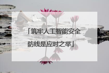 筑牢人工智能安全防线是应时之举