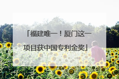 福建唯一！厦门这一项目获中国专利金奖