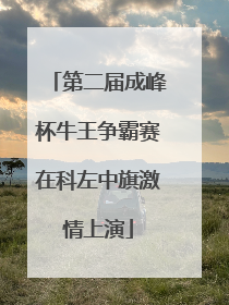 第二届成峰杯牛王争霸赛在科左中旗激情上演