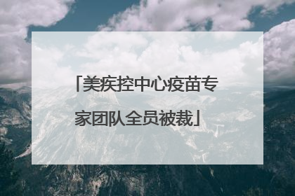美疾控中心疫苗专家团队全员被裁