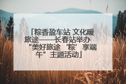 粽香盈车站 文化暖旅途——长春站举办 “美好旅途‘粽’享端午”主题活动