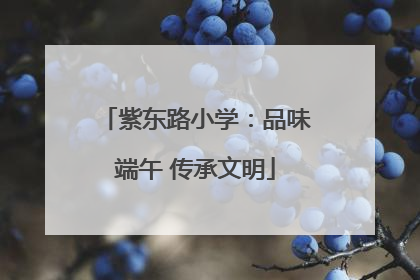 紫东路小学：品味端午 传承文明