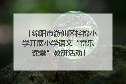 绵阳市游仙区梓棉小学开展小学语文“富乐课堂”教研活动