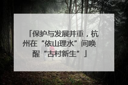 保护与发展并重，杭州在“依山理水”间唤醒“古村新生”