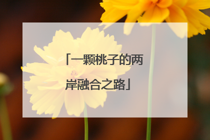 一颗桃子的两岸融合之路