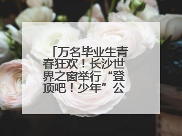万名毕业生青春狂欢！长沙世界之窗举行“登顶吧！少年”公益毕业活动