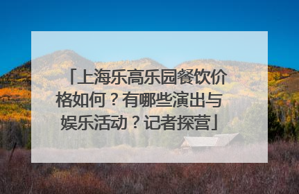 上海乐高乐园餐饮价格如何？有哪些演出与娱乐活动？记者探营
