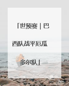 世预赛｜巴西队战平厄瓜多尔队