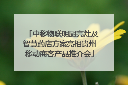 中移物联明厨亮灶及智慧药店方案亮相贵州移动商客产品推介会