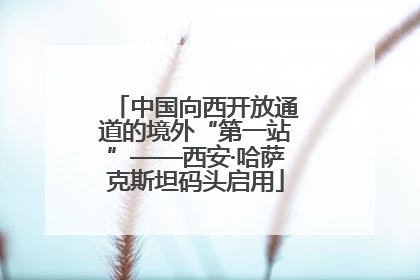 中国向西开放通道的境外“第一站”——西安·哈萨克斯坦码头启用