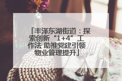 丰泽东湖街道：探索创新“1+4”工作法 助推党建引领物业管理提升