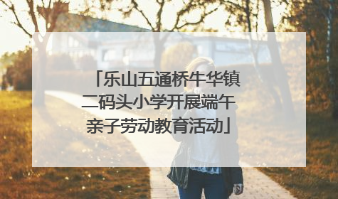 乐山五通桥牛华镇二码头小学开展端午亲子劳动教育活动