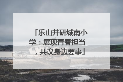 乐山井研城南小学：展现青春担当，共议身边要事