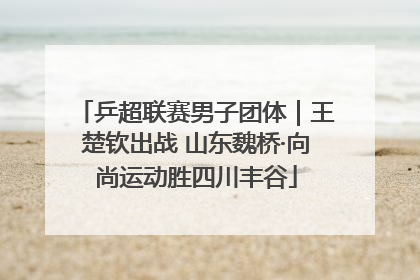 乒超联赛男子团体｜王楚钦出战 山东魏桥·向尚运动胜四川丰谷