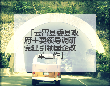 云霄县委县政府主要领导调研党建引领国企改革工作