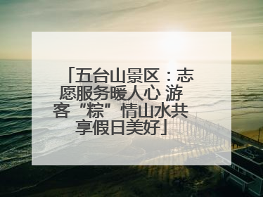 五台山景区：志愿服务暖人心 游客“粽”情山水共享假日美好