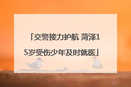 交警接力护航 菏泽15岁受伤少年及时就医
