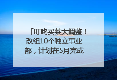 叮咚买菜大调整！改组10个独立事业部，计划在5月完成App端全面改版