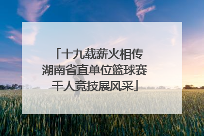 十九载薪火相传 湖南省直单位篮球赛千人竞技展风采