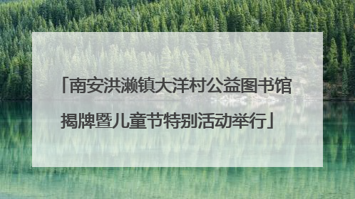 南安洪濑镇大洋村公益图书馆揭牌暨儿童节特别活动举行
