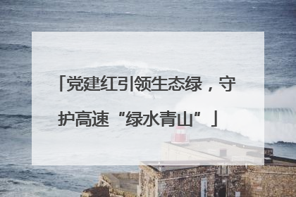 党建红引领生态绿，守护高速“绿水青山”