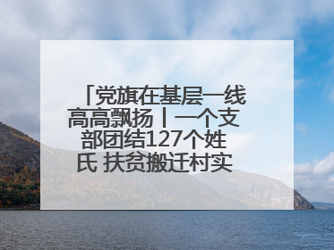 党旗在基层一线高高飘扬丨一个支部团结127个姓氏 扶贫搬迁村实现振兴嬗变