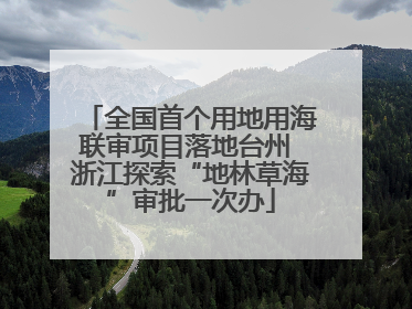 全国首个用地用海联审项目落地台州 浙江探索“地林草海”审批一次办