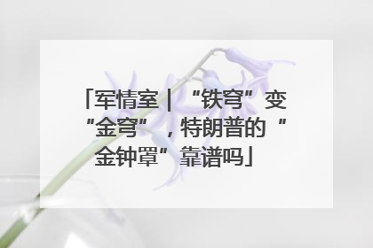军情室｜“铁穹”变“金穹”，特朗普的“金钟罩”靠谱吗