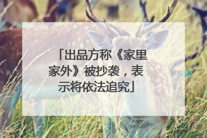 出品方称《家里家外》被抄袭，表示将依法追究