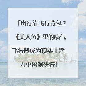 出行靠飞行背包？《美人鱼》里的喷气飞行器成为现实丨活力中国调研行