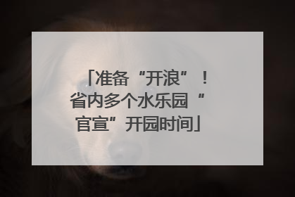 准备“开浪”！省内多个水乐园“官宣”开园时间