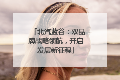 北汽蓝谷：双品牌战略领航，开启发展新征程