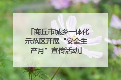 商丘市城乡一体化示范区开展“安全生产月”宣传活动