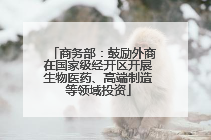商务部：鼓励外商在国家级经开区开展生物医药、高端制造等领域投资