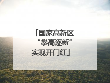 国家高新区“攀高逐新”实现开门红