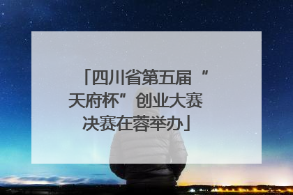 四川省第五届“天府杯”创业大赛决赛在蓉举办
