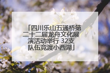 四川乐山五通桥第二十二届龙舟文化展演活动举行 32支队伍竞渡小西湖